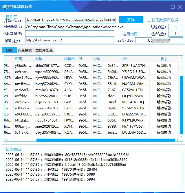 推特微软邮箱解锁工具1.6版本：高效自动化解锁您的Twitter账户示例图4